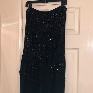 VS BLACK SEQUINS JUMPSUIT/LOUNGE WEAR SZ:M/M